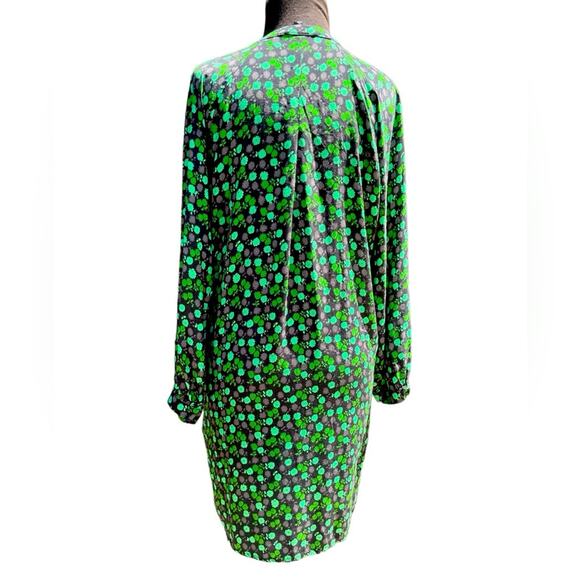 Whistles Green Winter Ditsy Sack Floral Pocket Relaxed Renewable Boho Dress S - Picture 8 of 14